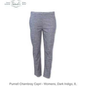 Purnell Summer Chambray Capri Pants